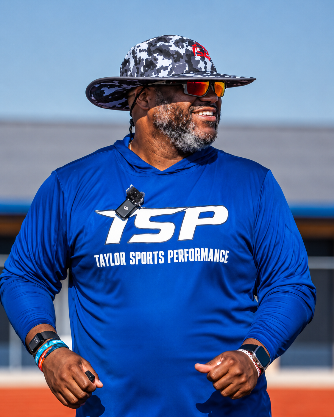 Coach Chris Taylor during a Taylor Sports Performance training event