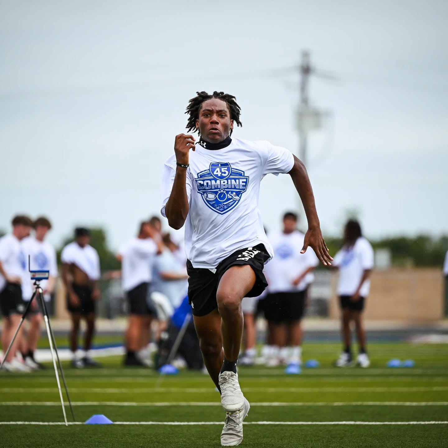 Taylor Sports Performance athlete working through speed and agility training in East Texas